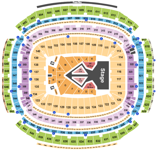 NRG Stadium Beyoncé Seating Chart